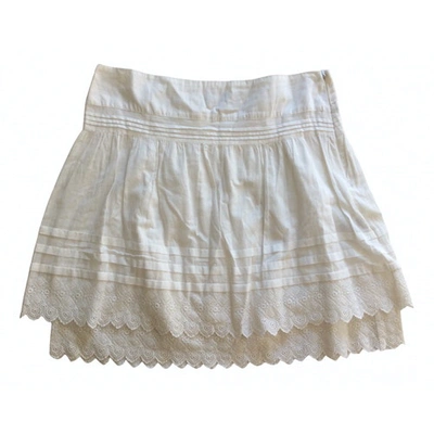 Pre-owned Comptoir Des Cotonniers Mini Skirt In White