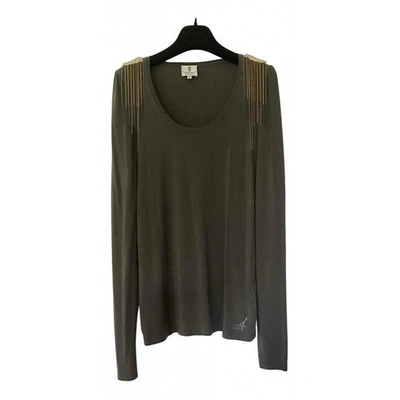 Pre-owned Patrizia Pepe Jersey Top In Brown