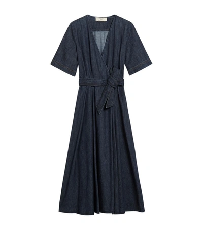 Weekend Max Mara Denim Wrap Midi Dress