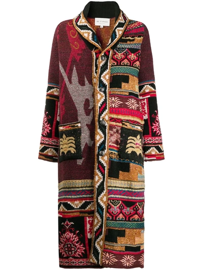 Etro Patchwork Paisley Cardigan In Red