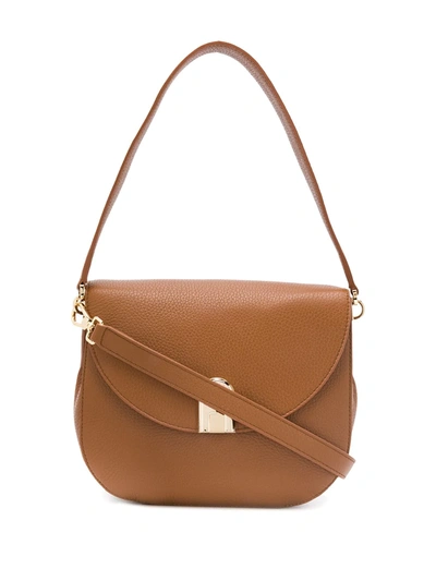 Furla Sleek Leather Shoulder Bag In Brown