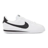Nike White Leather Basic Cortez Sneakers In White/metallic Silver/black
