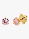 Kate Spade Brilliant Statements Mini Tri-prong Studs In Clear/gold