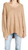 Free People Brookside Camel Cotton-blend Jumper In Brown