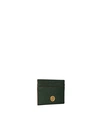 Tory Burch Robinson Card Case In Pine Tree/rolled Brass