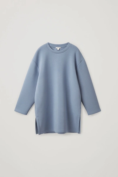 Cos Cocoon Scuba Sweatshirt In Blue