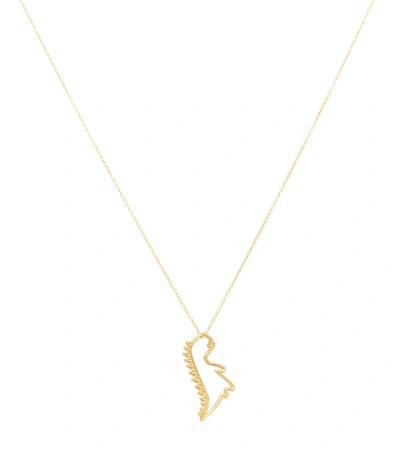 Aliita Dino Esmeralda 9kt Gold Necklace