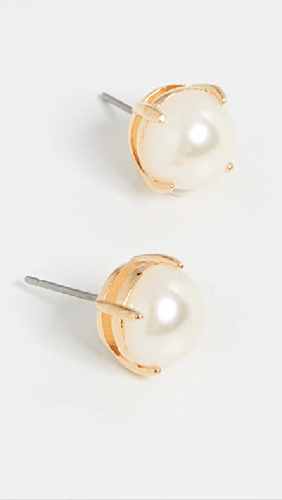 Lele Sadoughi Ashford Imitation Pearl Stud Earrings In 14k Gold Plated In White/gold