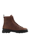 Camper Ankle Boots In Brown