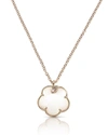 Pasquale Bruni Women's Petit Joli 18k Rose Gold, White Agate, & Diamond Flower Pendant Necklace