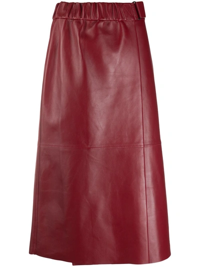 Acne Studios Leilani Skirt Wine Red Leather