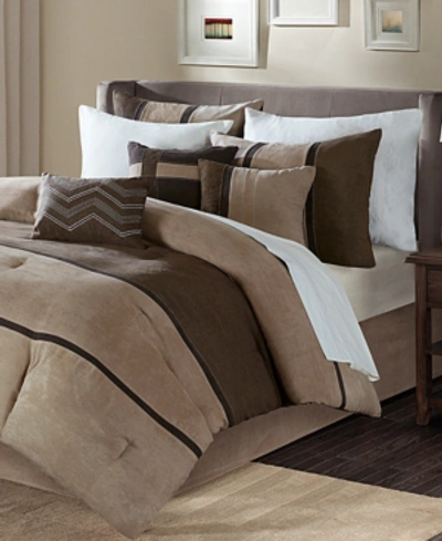 Madison Park Palisades 7-pc. Queen Comforter Set Bedding In Brown
