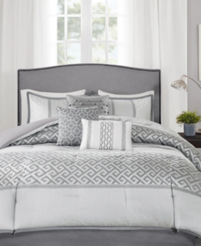 Madison Park Addison 7-pc. Queen Comforter Set Bedding In Grey