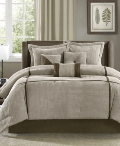 Madison Park Dallas 7-pc. Queen Comforter Set Bedding In Taupe