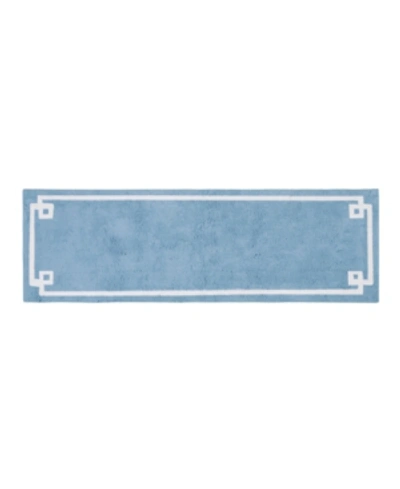 Madison Park Evan Tufted Cotton Bath Rug, 24" X 72" In Blue