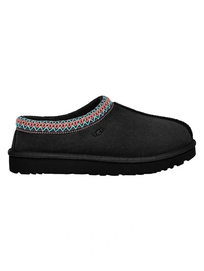 Ugg Tasman Pure Suede Slippers In Black