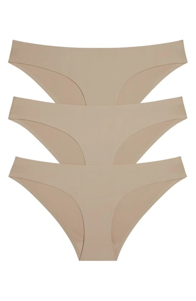 Honeydew Intimates Skinz 3-pack Hipster Panties In Nude/ Nude/ Nude