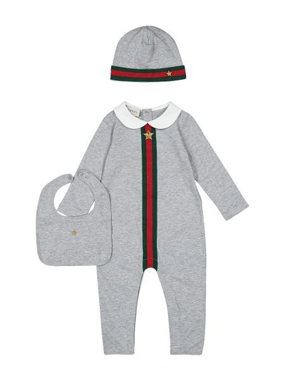 Gucci Kids Babygrow For Boys In Grey