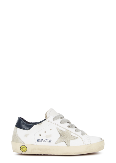 Golden Goose Kids Superstar White Leather Sneakers (it22-it27)