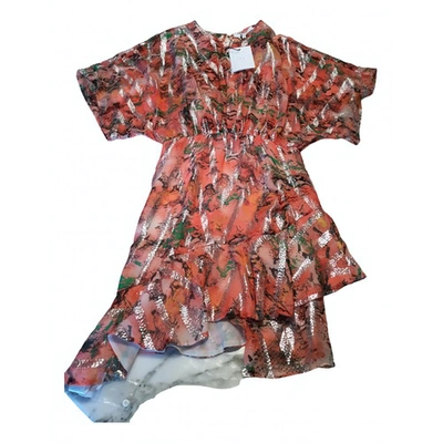 Pre-owned Iro Silk Mini Dress In Orange