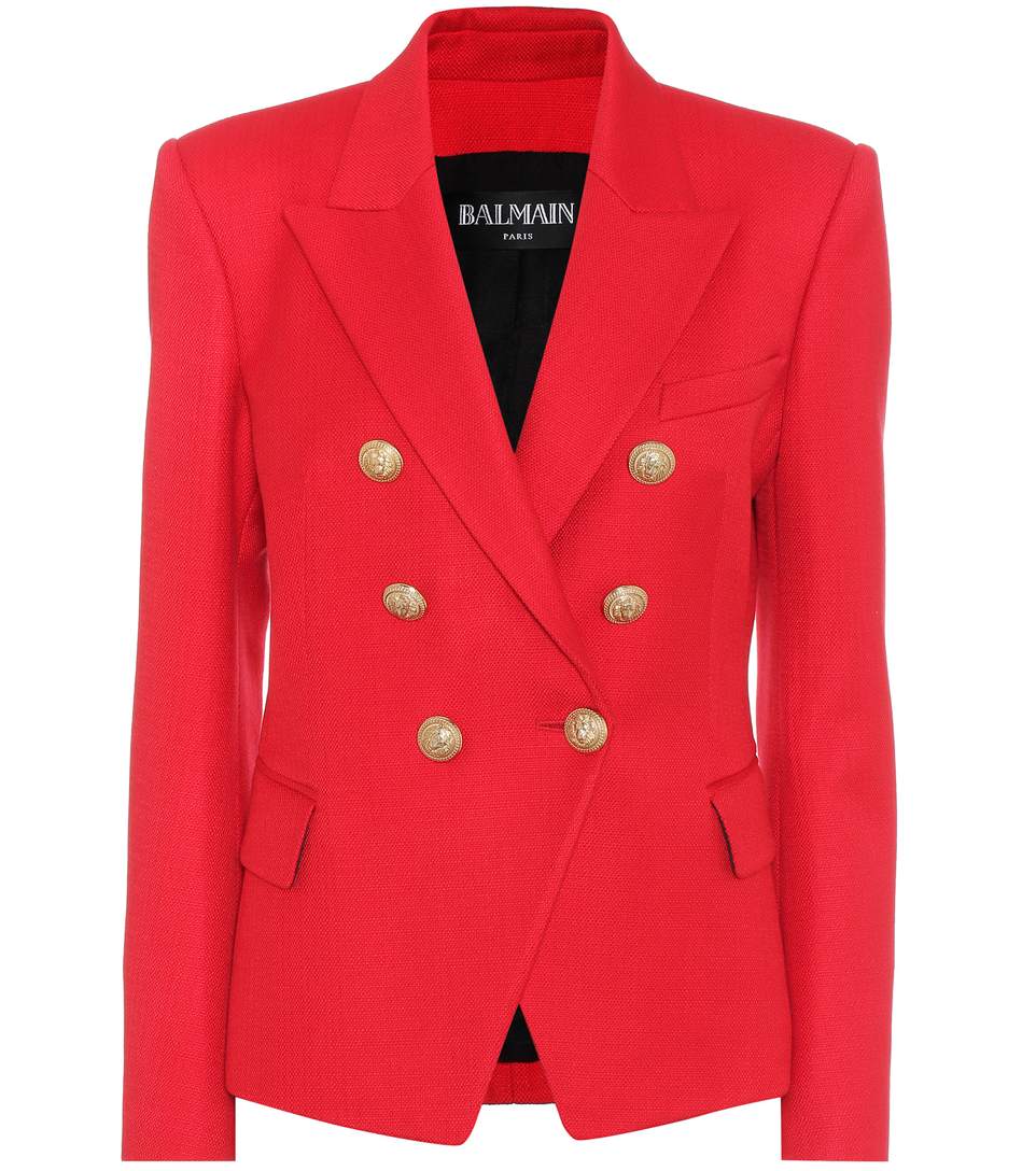 Balmain Embellished Blazer In Rouge | ModeSens