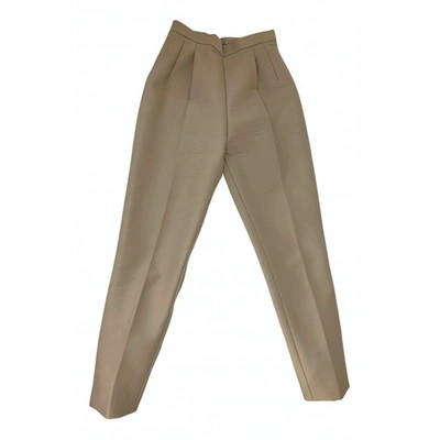 Pre-owned Miu Miu Straight Pants In Beige