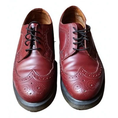 Pre-owned Dr. Martens' 3989 (brogue) Burgundy Leather Lace Ups