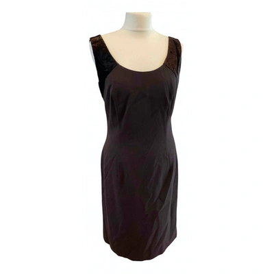 Pre-owned Max Mara Wool Mid-length Dress In Brown