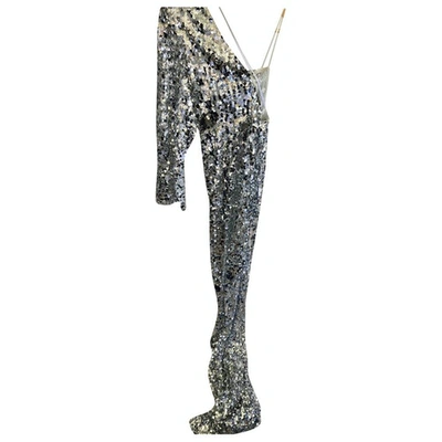 Pre-owned La Mania Glitter Maxi Dress In Metallic