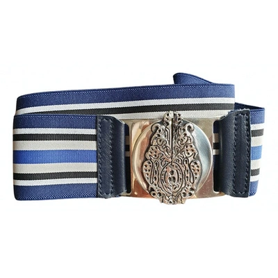 Pre-owned Dondup Cloth Belt In Blue