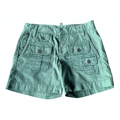Pre-owned Dsquared2 Green Cotton Shorts