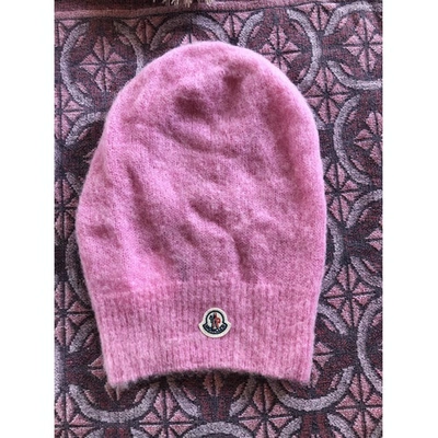 Pre-owned Moncler Pink Wool Hat