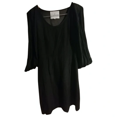 Pre-owned Designers Remix Silk Mid-length Dress In Black