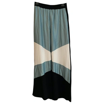 Pre-owned Maje Spring Summer 2019 Large Pants In Turquoise