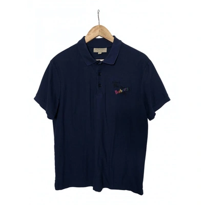 Pre-owned Burberry Polo Shirt In Blue