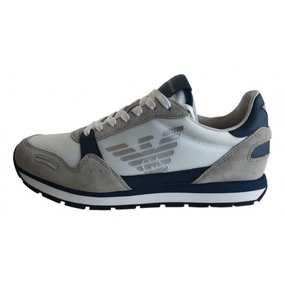Pre-owned Emporio Armani Low Trainers In Grey