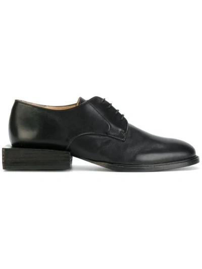 Jacquemus 40mm Square Circle Clown Leather Shoes In Black