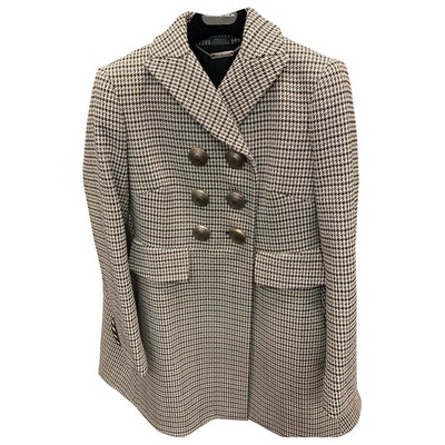 Pre-owned Alexander Mcqueen Grey Wool Coat