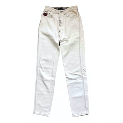 Pre-owned Jean Paul Gaultier White Denim - Jeans Jeans