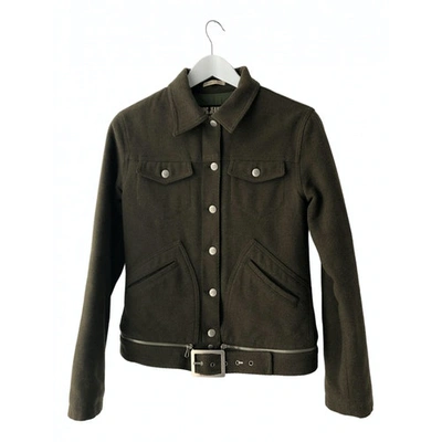 Pre-owned Jean Paul Gaultier Khaki Wool Leather Jacket