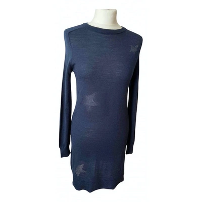 Pre-owned Zadig & Voltaire Wool Mid-length Dress In Navy
