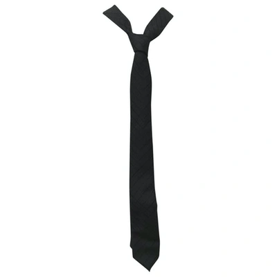 Pre-owned Balenciaga Silk Tie In Black