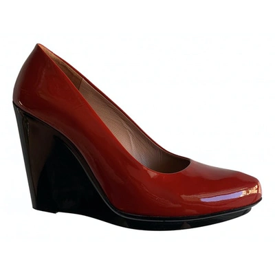 Pre-owned Robert Clergerie Patent Leather Heels In Red