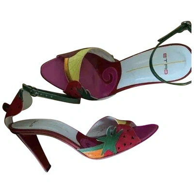 Pre-owned Etro Multicolour Leather Heels
