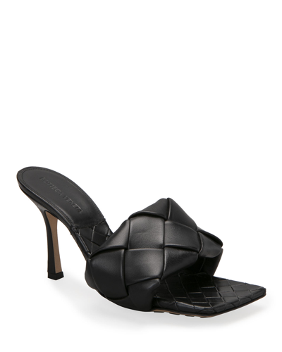 Bottega Veneta The Lido Sandals In Dark Brown