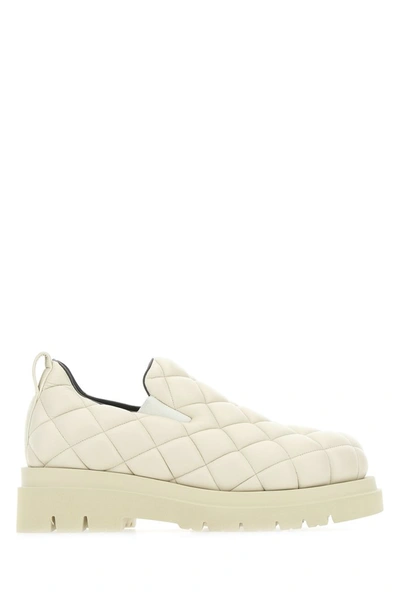 Bottega Veneta Quilted Slip On Shoes In White