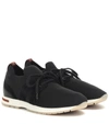 Loro Piana 360 Flexy Walk Sock Sneakers In Blue