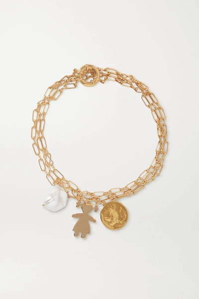 Timeless Pearly Gold-tone Pearl Necklace