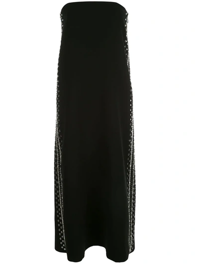 Proenza Schouler Strapless Embellished Cady Midi Dress In Black