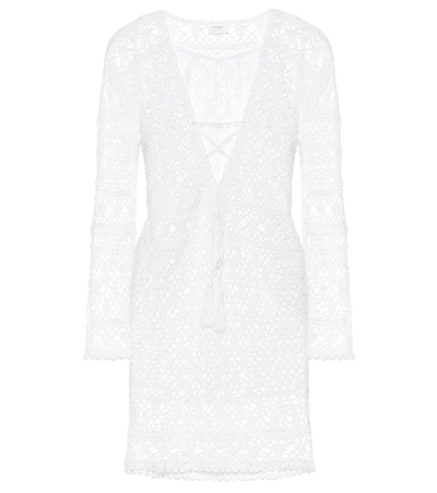 Anna Kosturova Bianca Crochet Cotton Minidress In White